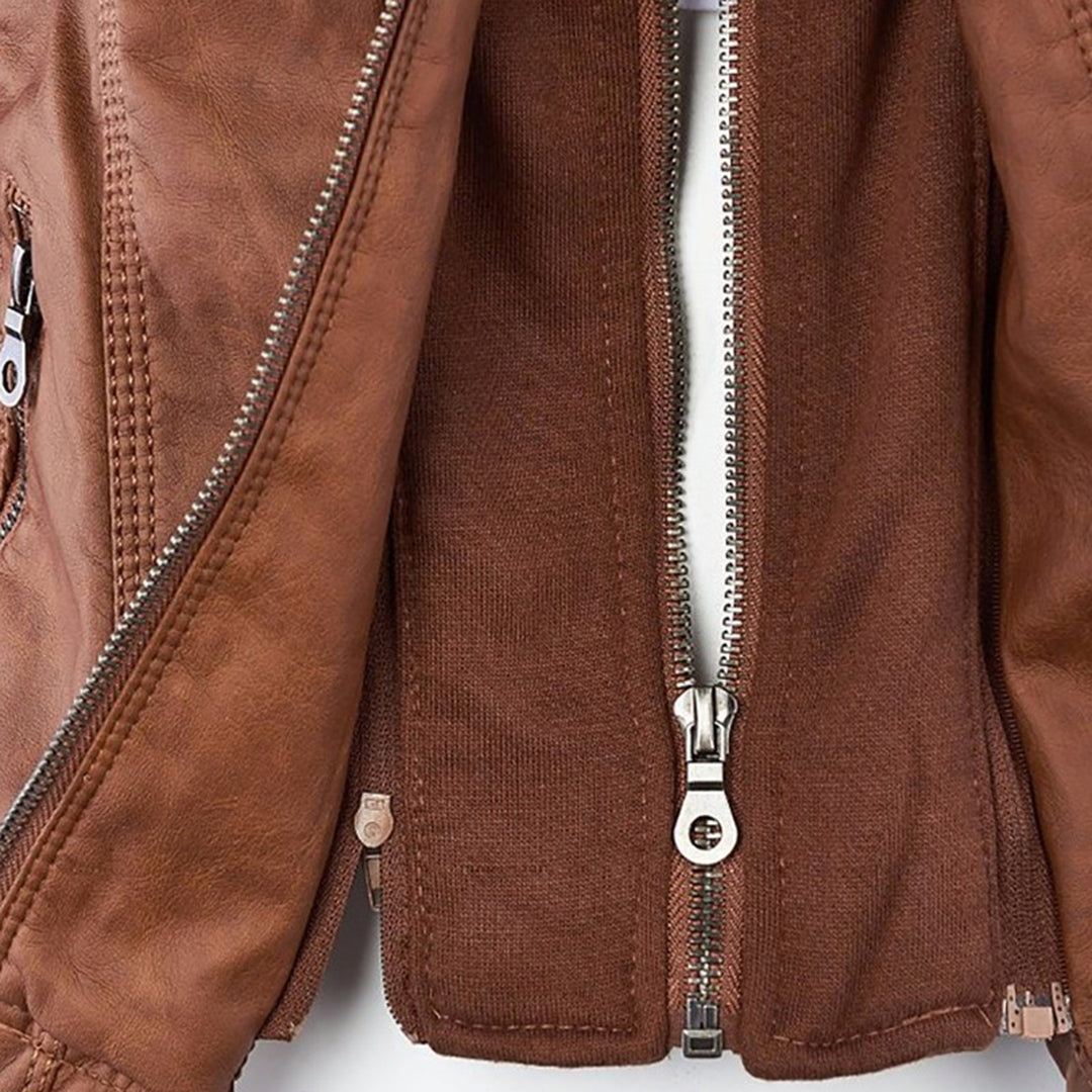 Gia - Leder-Bikerjacke