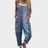 Waltraud - Bequeme Bedruckte Latzhose