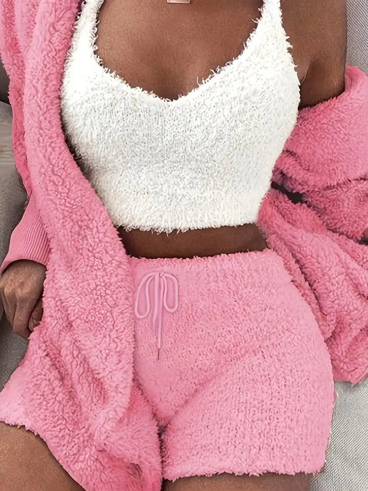 Kuschelige, - weiche Damen Pyjama Set