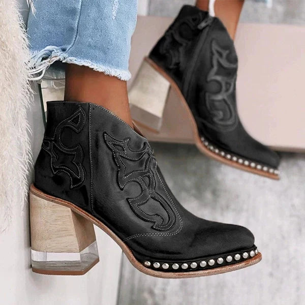 Sue - Norwich bestickte Lederstiefel