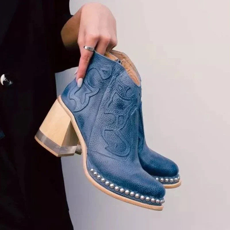 Sue - Norwich bestickte Lederstiefel