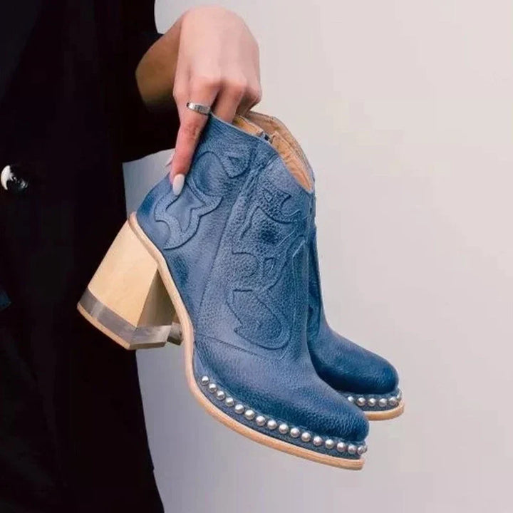 Sue - Norwich bestickte Lederstiefel