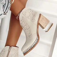 Sue - Norwich bestickte Lederstiefel