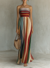 Selma - Langes Buntes Kleid ohne
