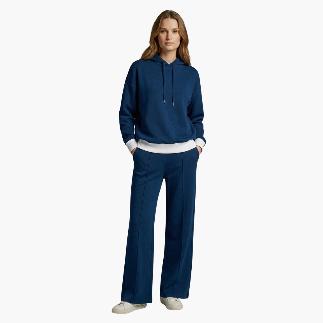 Damen Trainingsanzug Set mit Kapuze und passenden Hosen