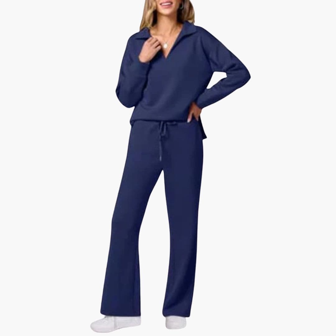Stilvolles Zweiteiliges Damen-Set mit Eleganten V-Ausschnitt