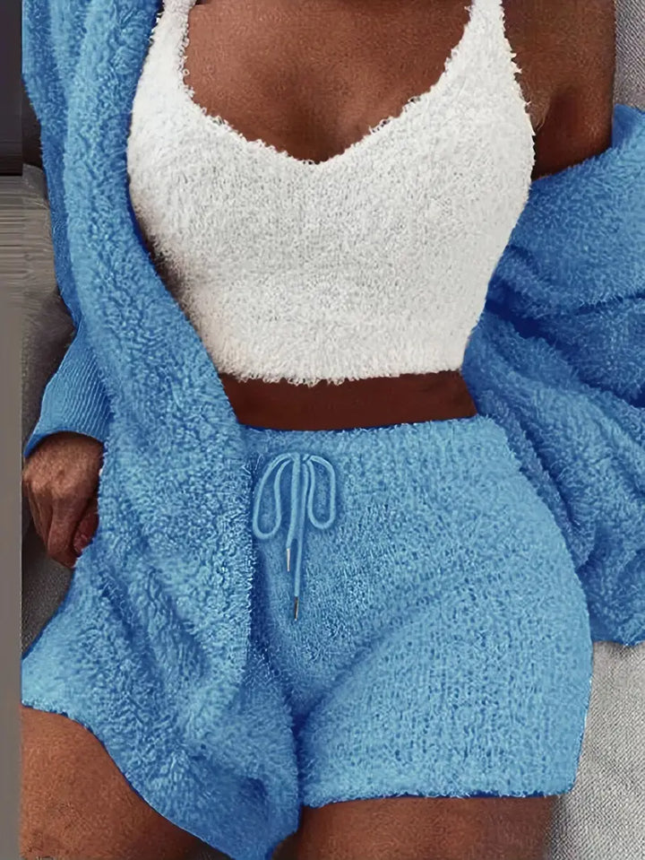Kuschelige, - weiche Damen Pyjama Set
