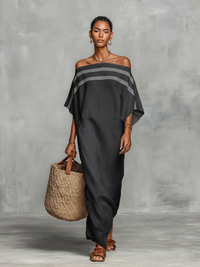 Rieke - Minimalistisch Leinen Maxi Kleid