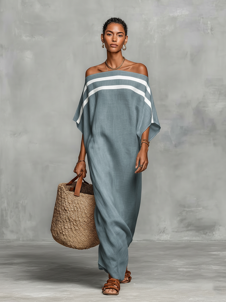 Rieke - Minimalistisch Leinen Maxi Kleid