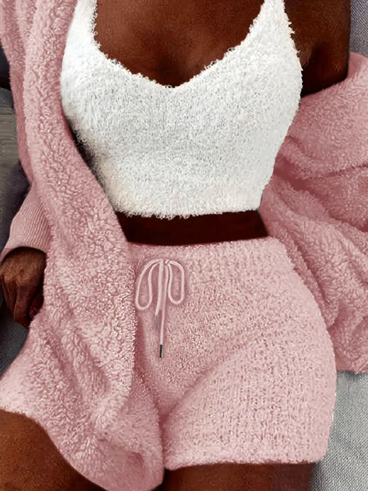 Kuschelige, - weiche Damen Pyjama Set