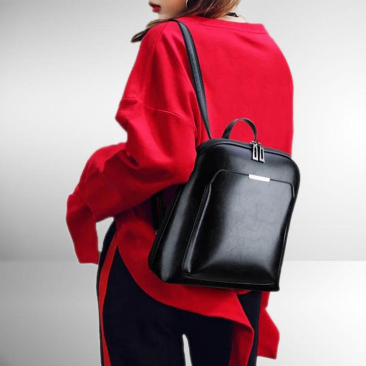 Saskia - Klassischer Doppelreißverschluss-Rucksack