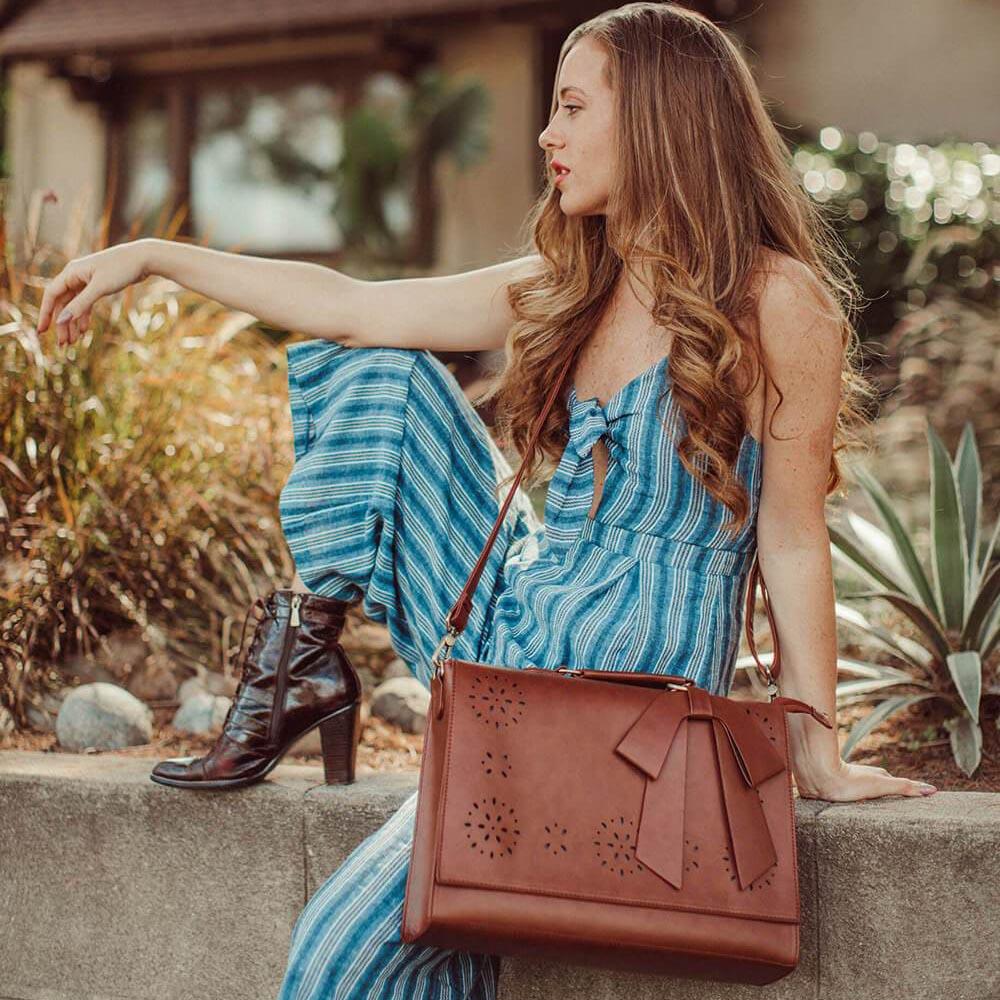 Bernadette - Schleifen-Satchel Handtasche