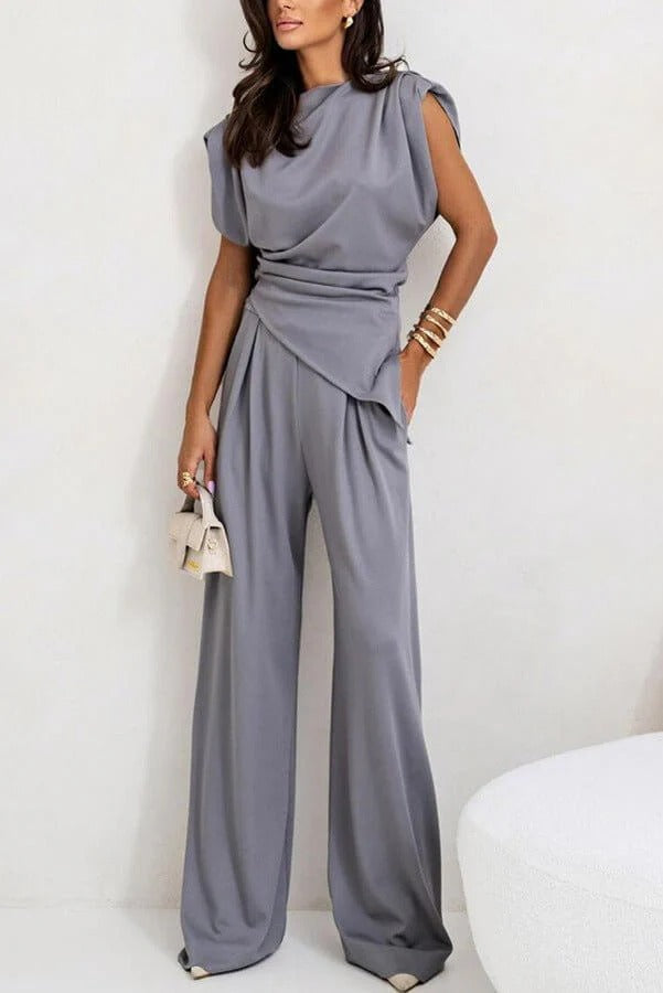 Elegantes Drapiertes Zweiteiliges Outfit