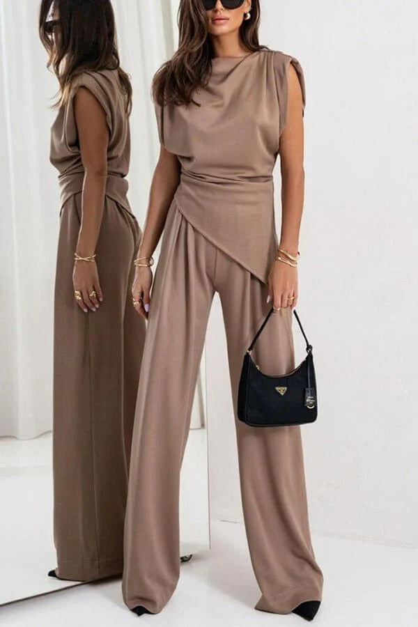 Elegantes Drapiertes Zweiteiliges Outfit