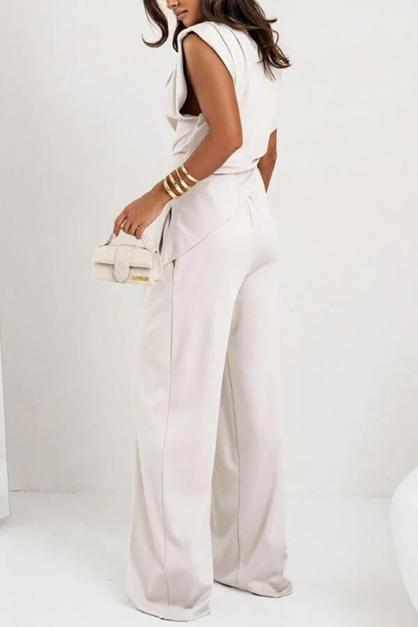 Elegantes Drapiertes Zweiteiliges Outfit