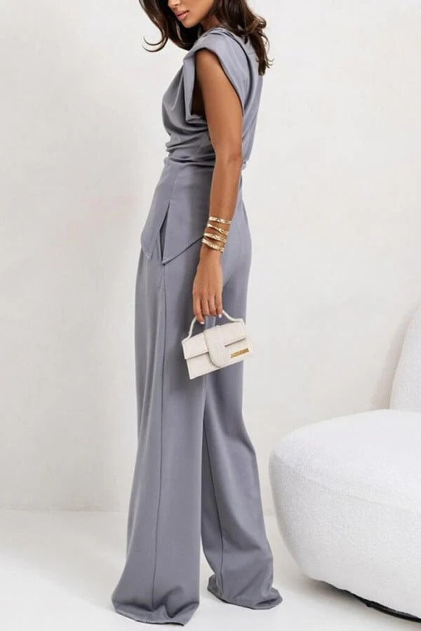 Elegantes Drapiertes Zweiteiliges Outfit