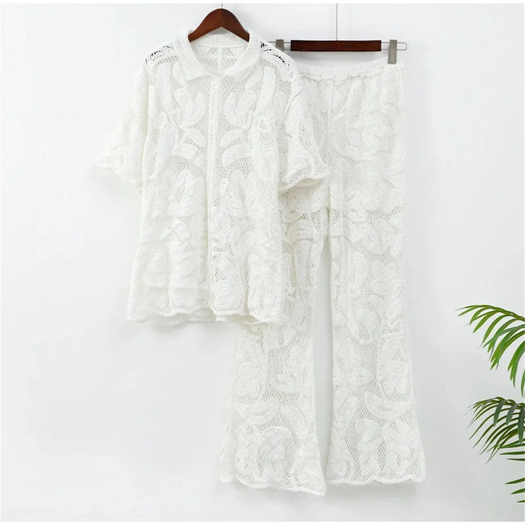"Elegantes Spitzen-Serenity-Set" could be rewritten as "Elegantes Spitzen-Set für Serenity".