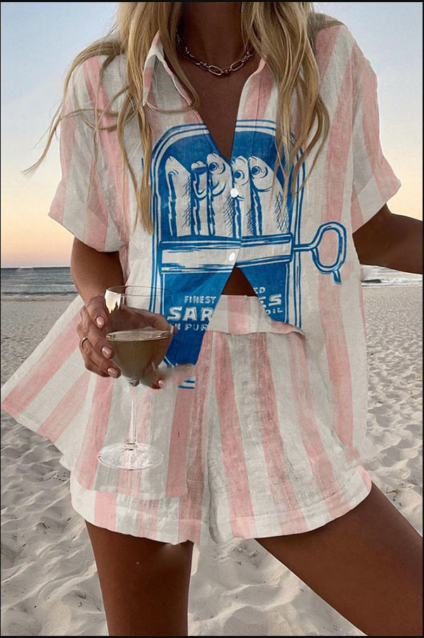 Silava - Leinen-Shorts-Set