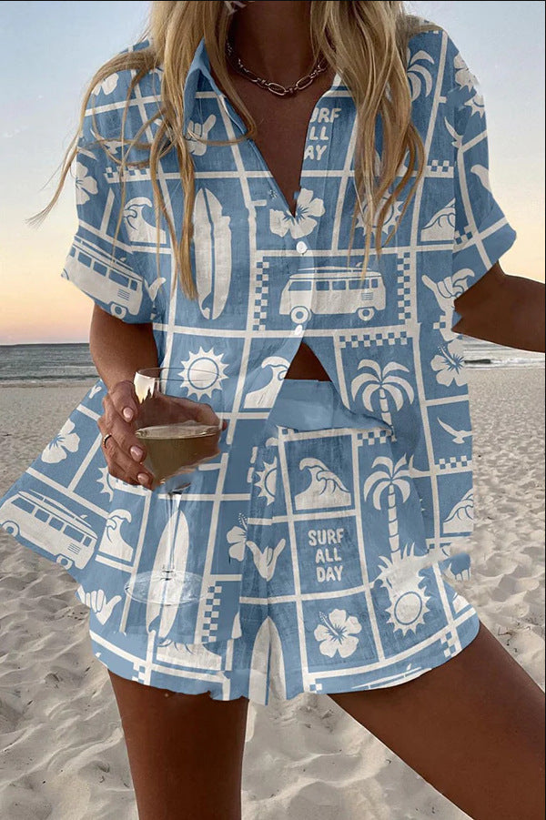 Trenara - Leinen-Shorts-Set