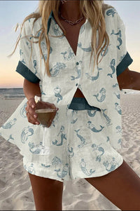 Jalira - Leinen-Shorts-Set