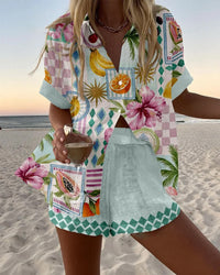 Maevin - Leinen-Shorts-Set
