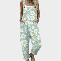 Erika - Bequeme Bedruckte Latzhose
