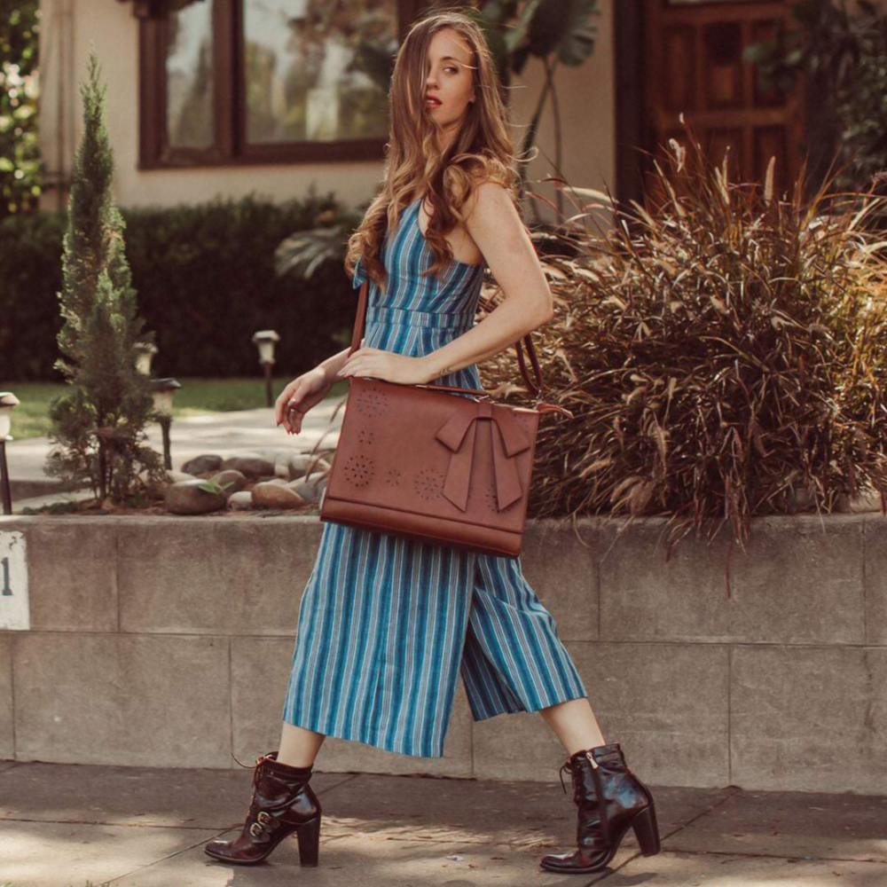 Bernadette - Schleifen-Satchel Handtasche