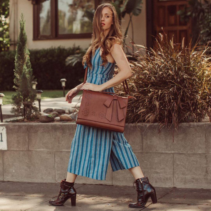 Bernadette - Schleifen-Satchel Handtasche