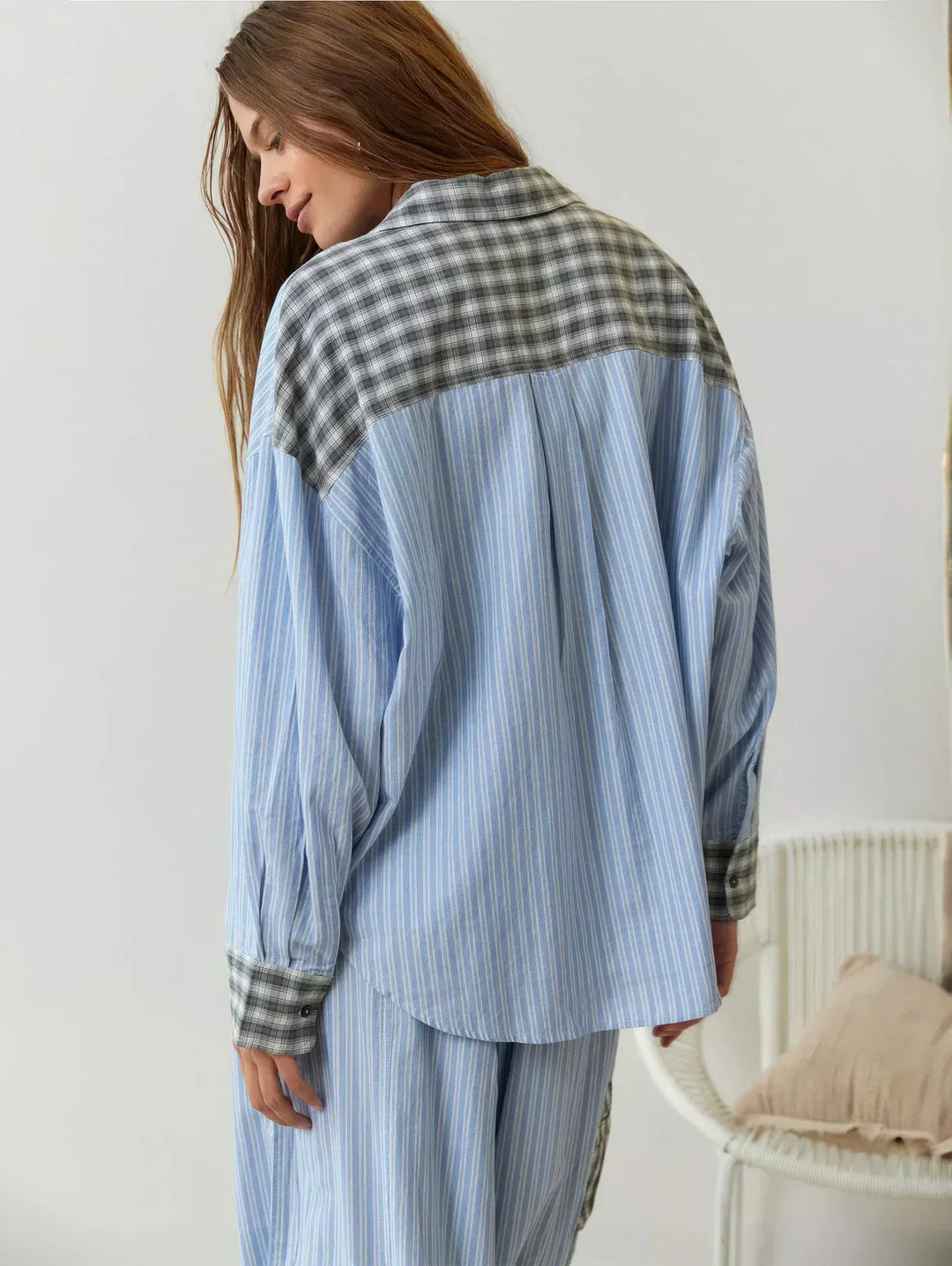Gemütliches Karierter Schlafanzug Set für Damen
