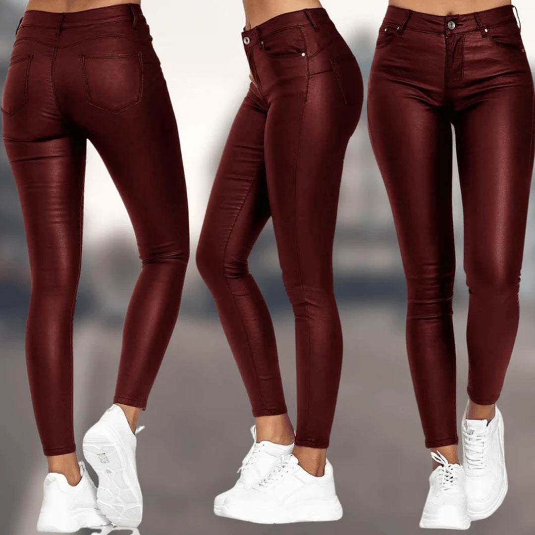 NOIR - Lederlook Hose