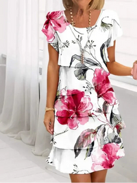 Cynthia - Elegantes Komfort-Rüschenkleid