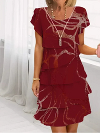 Monica - Elegantes Komfort-Rüschkleid