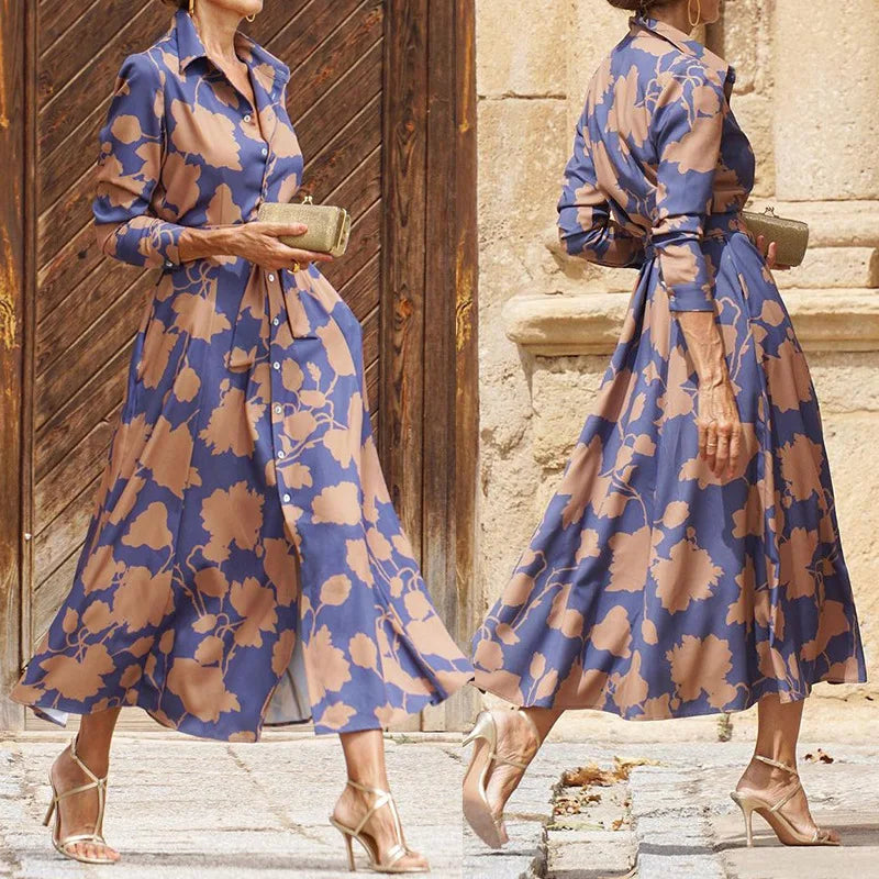Lynn - Elegantes V-Ausschnitt Kleid