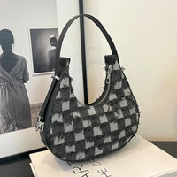 Adriana - Karierte strukturierte Handtasche