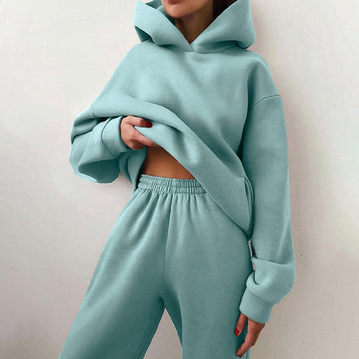 Frauen Oversized Hoodie und Jogginghose Lounge Set