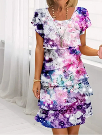 Vanessa - Elegantes Komfort-Rüschkleid