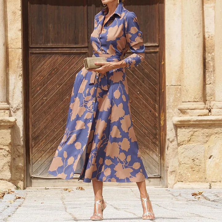 Lynn - Elegantes V-Ausschnitt Kleid