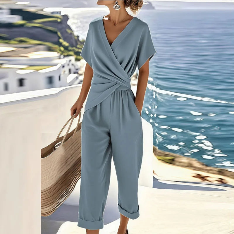 Stilvolles, lässiges Zweiteiliges Resort-Outfit für Damen