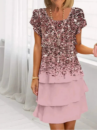 Gabriella - Elegantes Komfort-Rüschenkleid