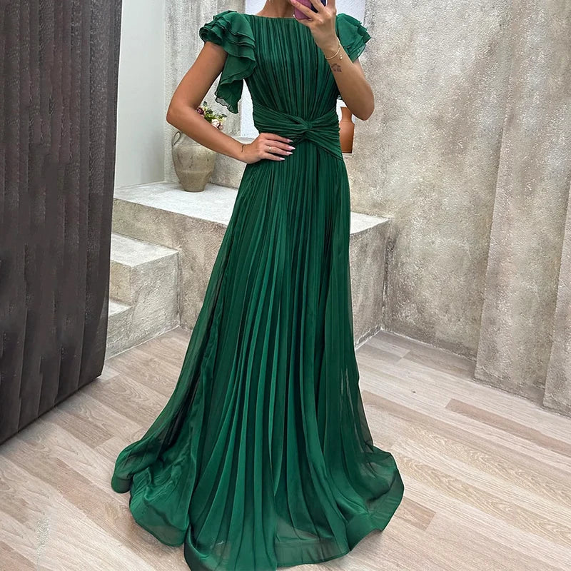 Mud - Elegantes Plissiertes Abendkleid