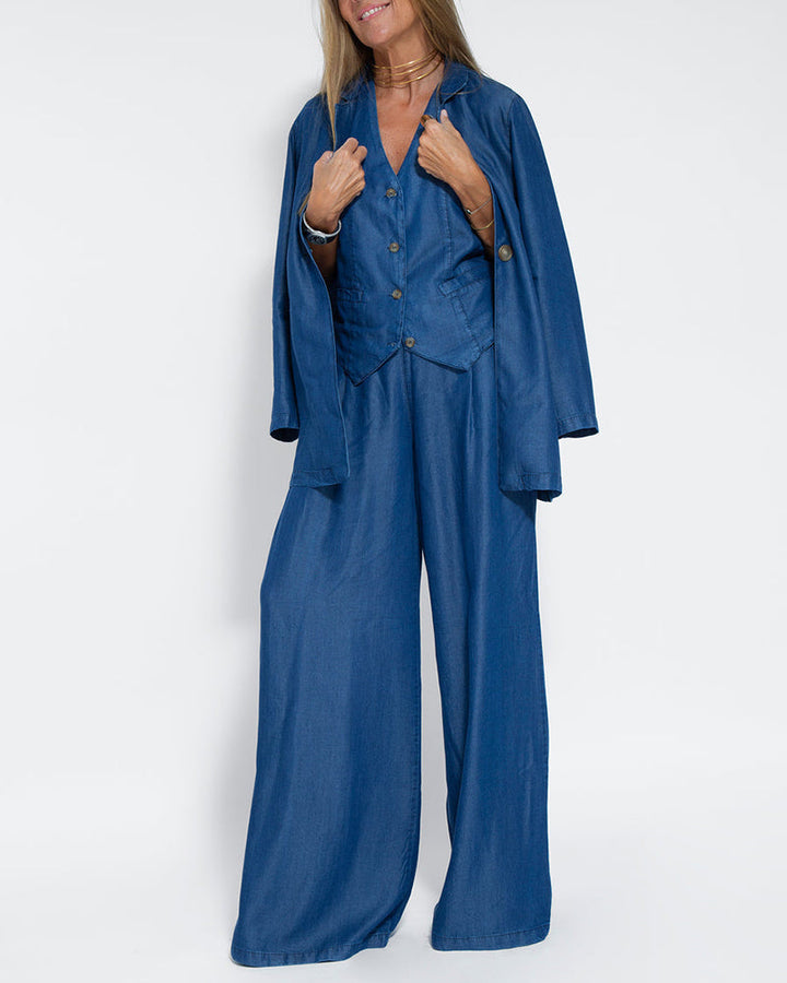 Stella - Damen Elegantes 2-teiliges Leinenset
