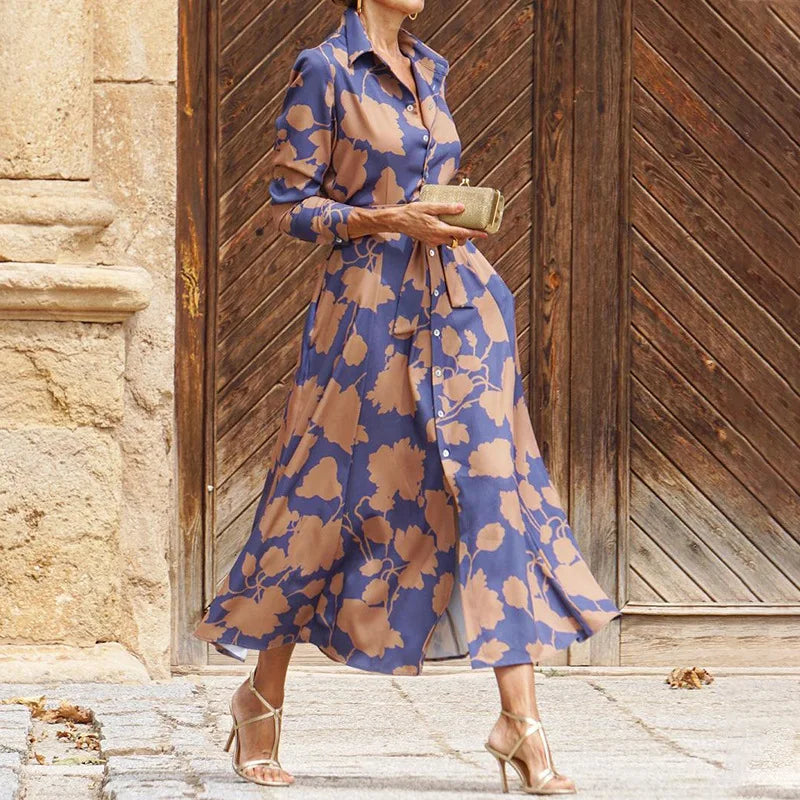 Lynn - Elegantes V-Ausschnitt Kleid