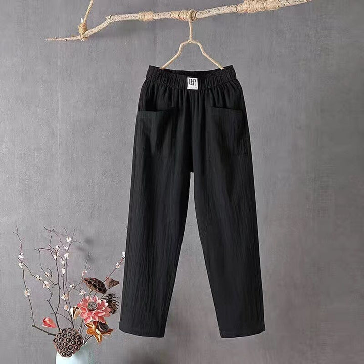 Annegret - Damen Leinen-Baumwoll Hose Lässig