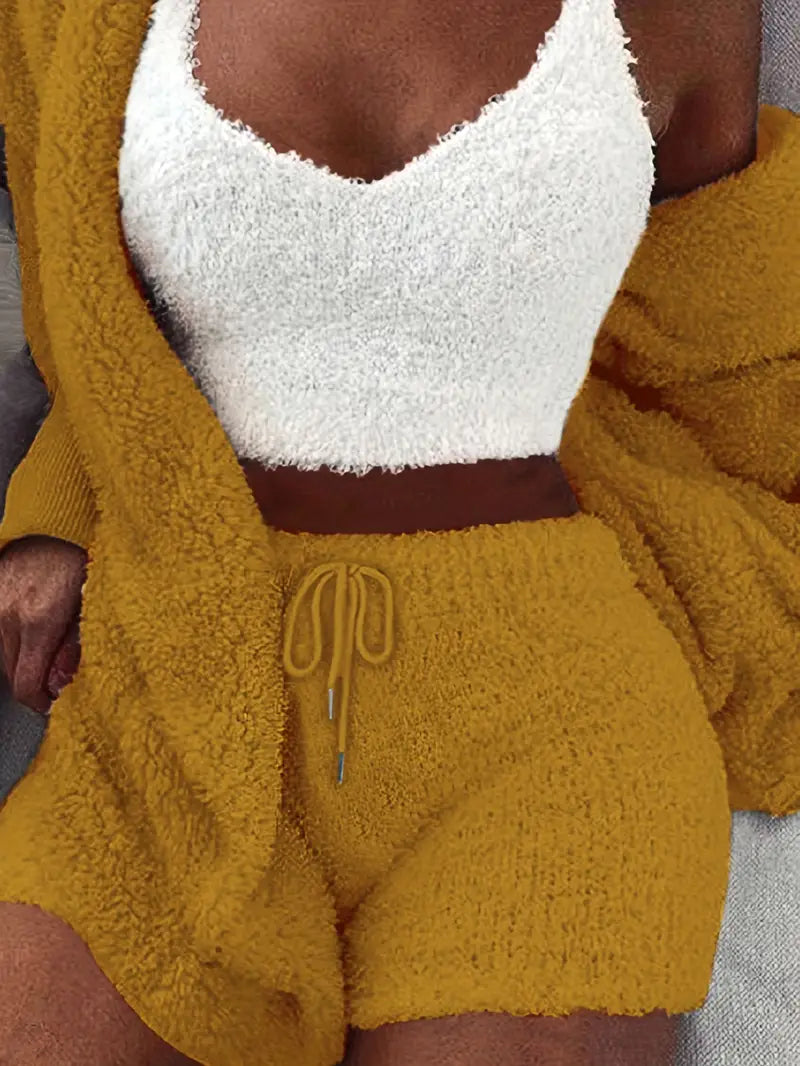Kuschelige, - weiche Damen Pyjama Set