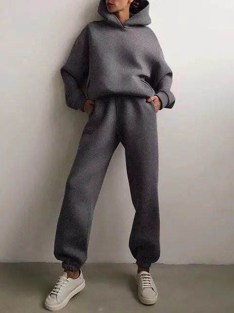 Frauen Oversized Hoodie und Jogginganzug Set