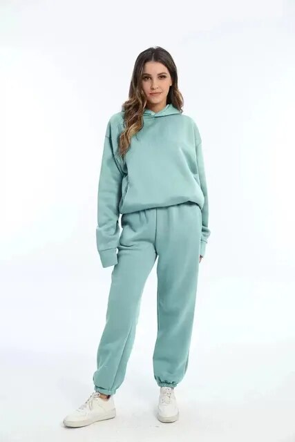 Frauen Oversized Hoodie und Jogginganzug Set