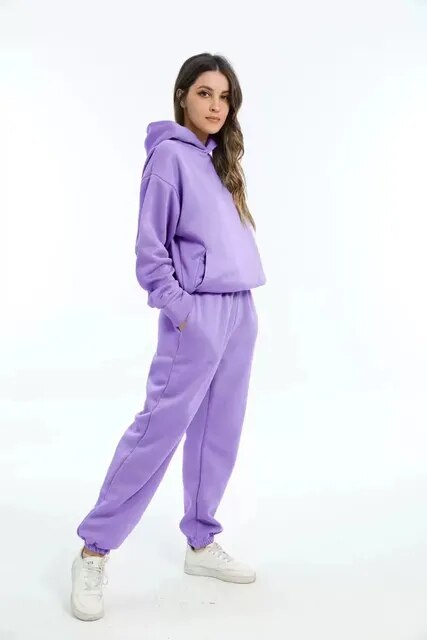 Frauen Oversized Hoodie und Jogginganzug Set