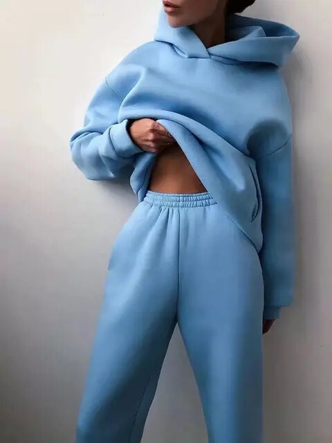 Frauen Oversized Hoodie und Jogginganzug Set