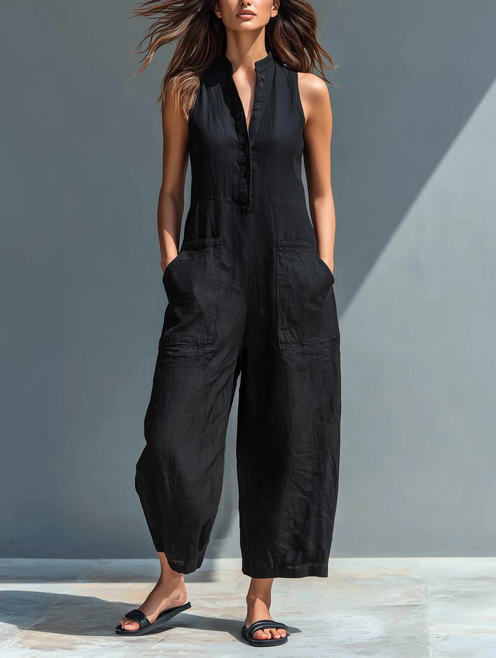 Lotte - Ärmelloser minimalistischer Jumpsuit