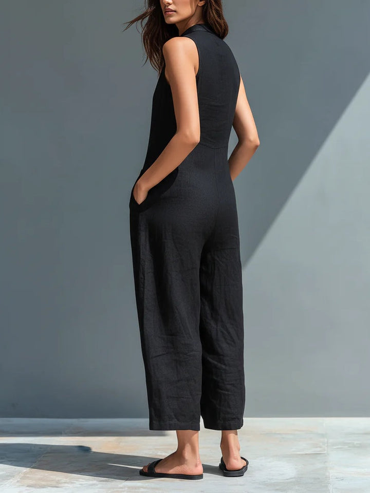 Lotte - Ärmelloser minimalistischer Jumpsuit